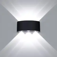 ANYHOGAR - Luz Led Foco Aplique Pared 6 Leds Luz Fría Exterior