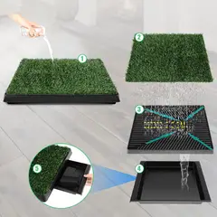 GENERICO - BAÑO ECOLÓGICO PORTÁTIL CON GRASS PARA PERROS