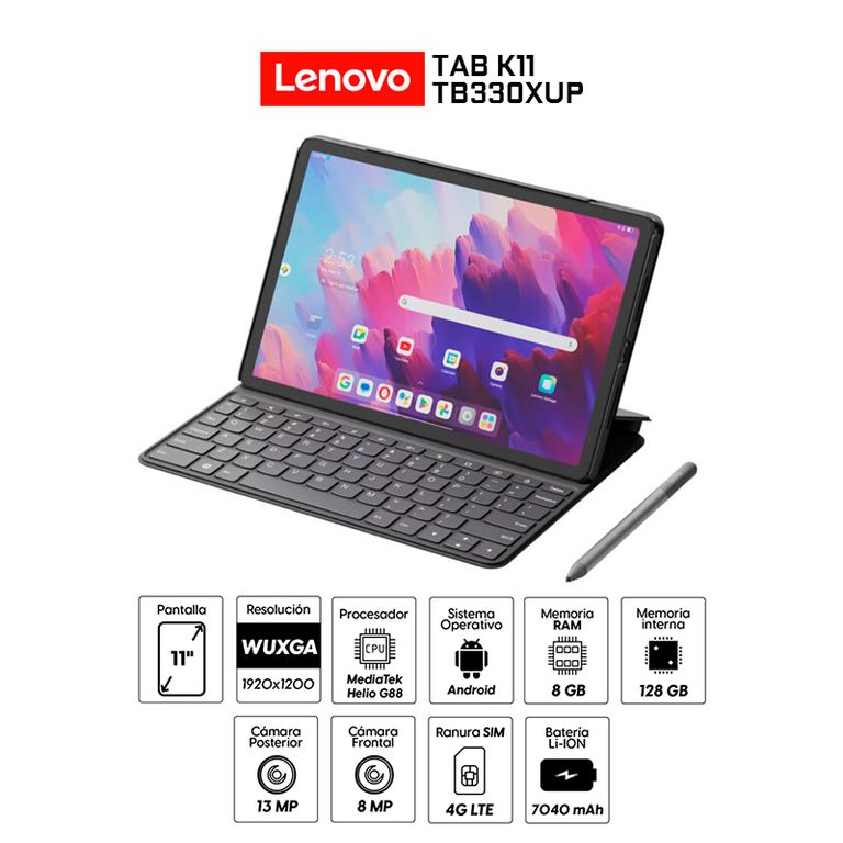 Tablet Tab K11 TB330XUP 11 WUXGA IPS 90Hz Touch 4G LTE Android 13-ZADK0113PE
