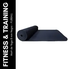 GENERICO - Matt de Yoga 8 mm Negro - FUBBALL