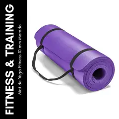 GENERICO - Mat de Yoga Fitness 10 mm Morado
