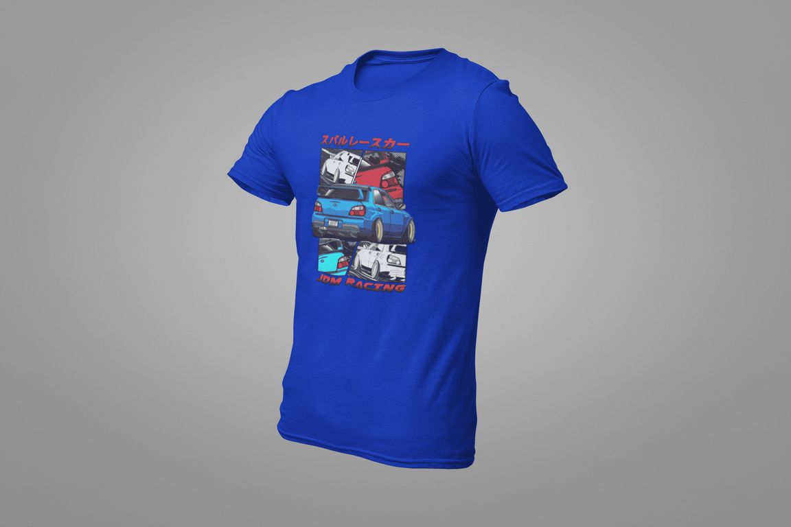Polo de Hombre Subaru Camiseta de Autos de Carreras Rally WRX Algodon