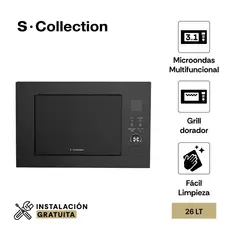 SOLE - Horno Microondas Empotrable Sc 3 En 1 Grill 20