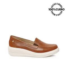 VIALE - Zapato Slip On Casual WIL-2627 Natural Cuero
