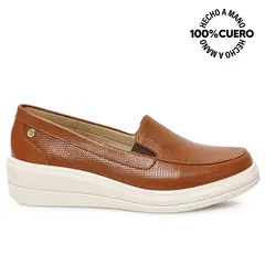 VIALE - Zapato Slip On Casual WIL-2627 Natural Cuero