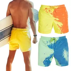 OEM - Bañador para Hombre que Cambia de Color Shorts de Baño Secado Rápido