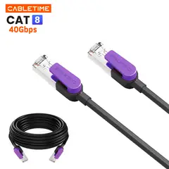 GENERICO - Cable ethernet red Cat8 a 40Gbps 26AWG gaming cabletime