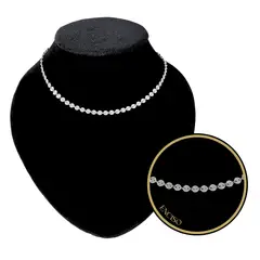 GENERICO - Collar Mujer Eslabones Diamantada Joya Cadena Regalo Plata 925