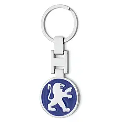 PEUGEOT - Llavero en Acero con Logo Esmaltado Azul