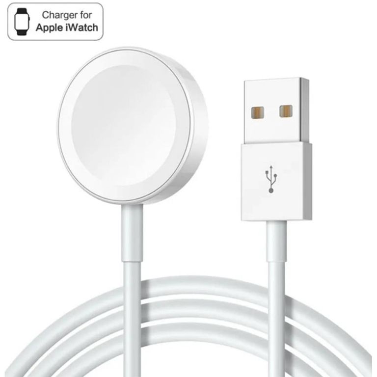 Cargador Magnético Para Apple Watch Cable Tipo Usb 1M blanco