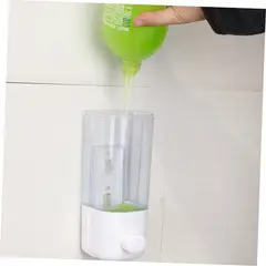 GENERICO - DISPENSADOR DE JABÓN Y GEL PARA BAÑO DE PARED BLANCO