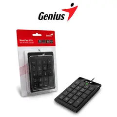 GENIUS - TECLADO NUMERICO NUMPAD 110 USB CHOCOLATE KEYS BLACK
