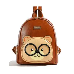 GENERICO - MOCHILA BEAR CUERO PU OSITO MARRON