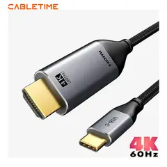 GENERICO - Cable Tipo Usb-C a HDMI 4K a 60Hz HDR aluminio cabletime