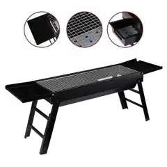 GENERICO - Parrilla Portátil para Barbacoa Plegable Viajes Playa Negro