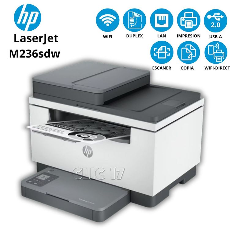 Impresora Multifunción LaserJet M236sdw Wifi Dúplex Láser