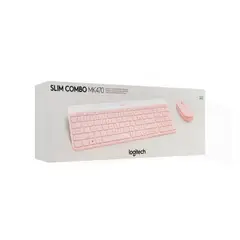 LOGITECH - TECLADO + MOUSE MK470 WIRELESS SLIM USB ROSE
