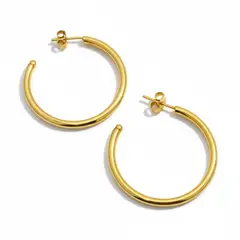 VANDRALA - ARETE DE PLATA ARGOLLA 34 30MM ENCHAPADA EN ORO