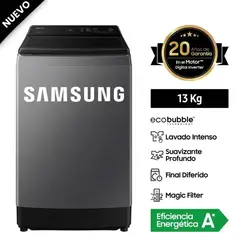 SAMSUNG - Lavadora 13 Kg Carga Superior EcoBubble WA13CG5441BD Gris