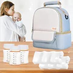 BABY - KIT Cooler Bag Doble Comportamiento+ 2PortaHielo+3Botellas C