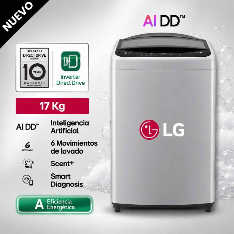 Lavadora WT17DV6T 17kg Ai DD Carga Superior Gris