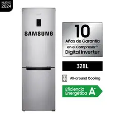 SAMSUNG - Refrigeradora All Around Cooling 328L Plata RB33J3230SAPE