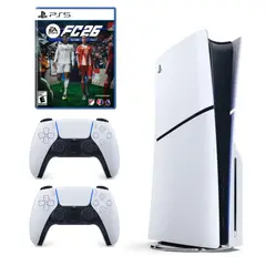 SONY - Consola PlayStation 5 Slim lector de discos + Mando Blanco + FC 26