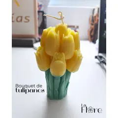 GENERICO - Vela Bouquet de Tulipanes en Cera de Soya