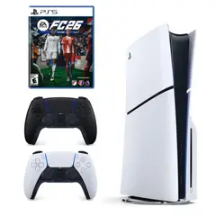 SONY - Consola PlayStation 5 Slim lector de discos + Mando Negro + FC 26