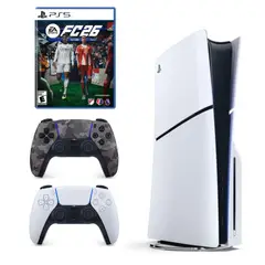 SONY - Consola PlayStation 5 Slim lector de discos + Mando Camuflado + FC 26