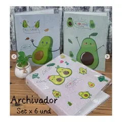 GENERICO - FOLDER A4 ARCHIVADOR DE DOCUMENTOS X6 UND KAWAII PALTA