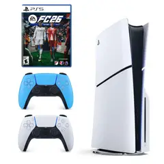 SONY - Consola PlayStation 5 Slim lector de discos + Mando Celeste + FC 26