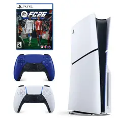 SONY - Consola PlayStation 5 Slim lector de discos + Mando A. Cobalto + FC 26