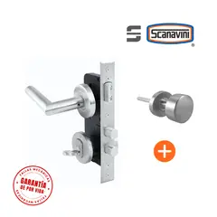 SCANAVINI - Cerradura de embutir principal 960R Ace Inox manilla IZQUIERDA