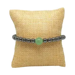 LUCYANA JOYAS Y ACCESORIOS - Pulsera Hombre Protección y Energía Aventurina y Hematita Verde