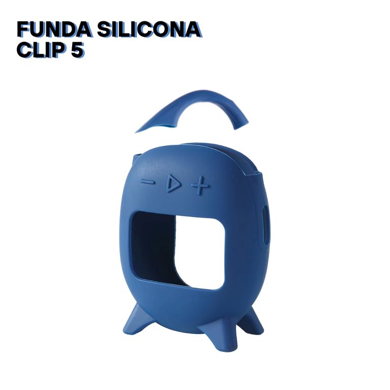 Funda de Silicona con correa para el parlante Jbl Clip 5 - Azul