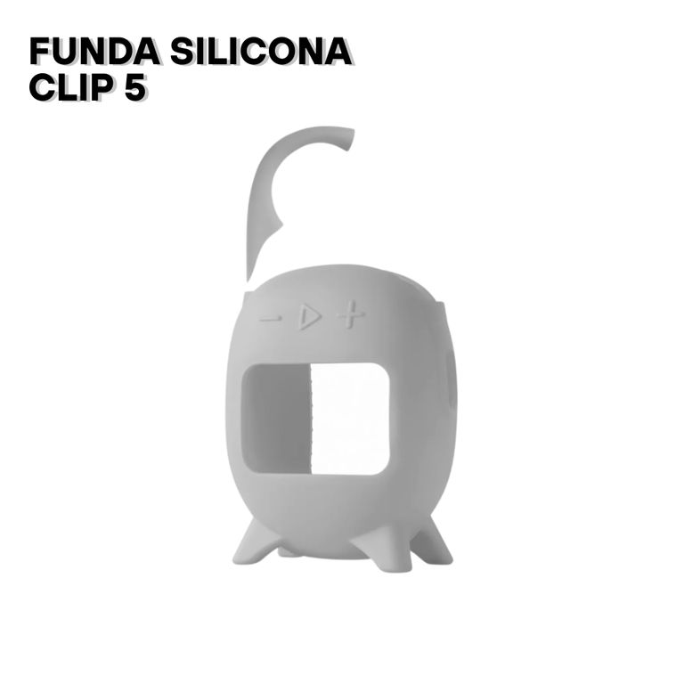 Funda de Silicona con correa para el parlante Jbl Clip 5 - Gris