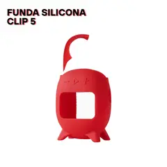 GENERICO - Funda de Silicona con correa para el parlante Jbl Clip 5 - Rojo