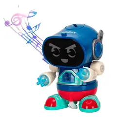 GENERICO - JUGUETE ROBOT DIVERTIDO CON MOVIMIENTO LUCES Y SONIDO AZUL