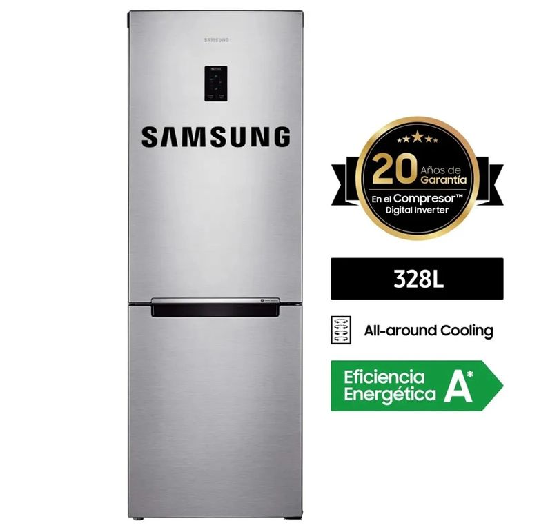 REFRIGERADORA ALL AROUND COOLING 328LT PLATEADA RB33J3230SAPE