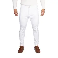 GENERICO - Pantalón Drill Pitillo de Caballero Marlon Color Blanco