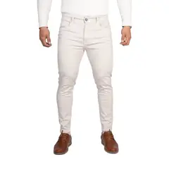 GENERICO - Pantalón Drill Pitillo de Caballero Marlon Color Hueso