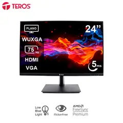 TEROS GAMING - Monitor plano TEROS TE-2419CS 24 WUXGA IPS 75Hz 5ms HDMI VGA negro