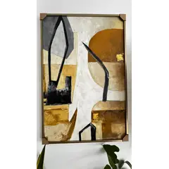 GENERICO - Cuadro decorativo al oleo abstracto 119x80 cm