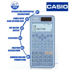 CASIO - Calculadora Científica Fx-991ES PLUS 2da Edición Especial Celeste