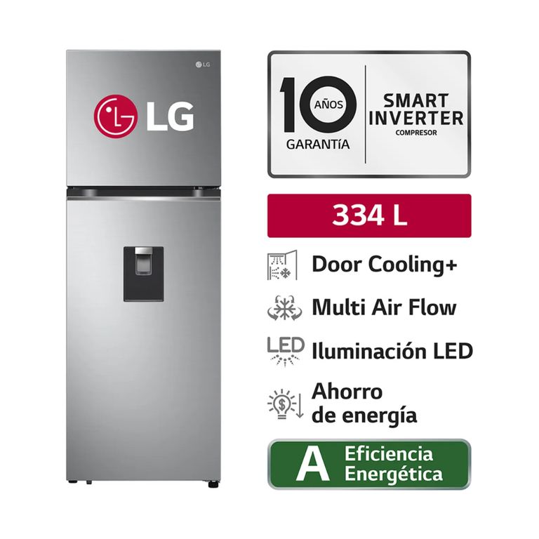 Refrigeradora 334L Top Cooling Mount Plateada Door GT33WPP