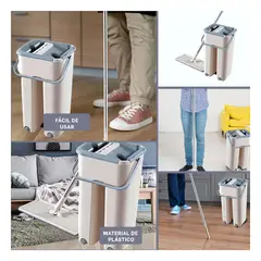 GENERICO - Trapeador Moderno con Balde en Gris Y+Papel de Regalo