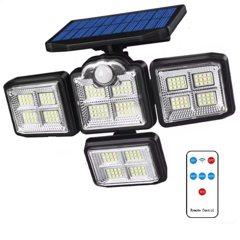 Reflector Lampara Luz LED para Exteriores con Panel Solar