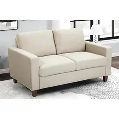 ARTSOFA - Sofá milessy impermeable beige 2 cuerpos