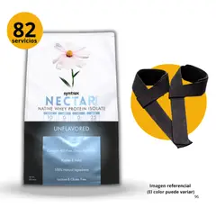 SYNTRAX - PROTEÍNA AISLADA NECTAR 2LB PROTEÍNA SIN SABOR + STRAPS